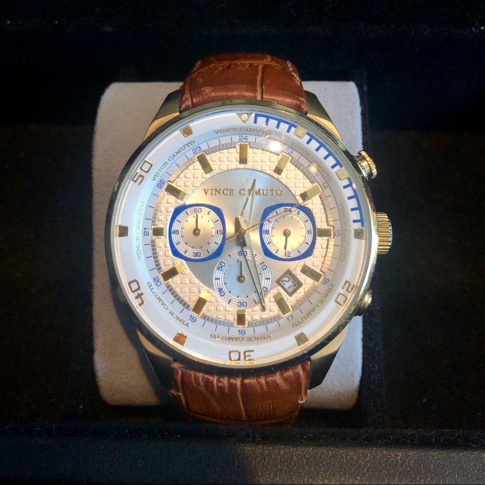 Vince Camuto The Admiral Dress Chronograph Gold